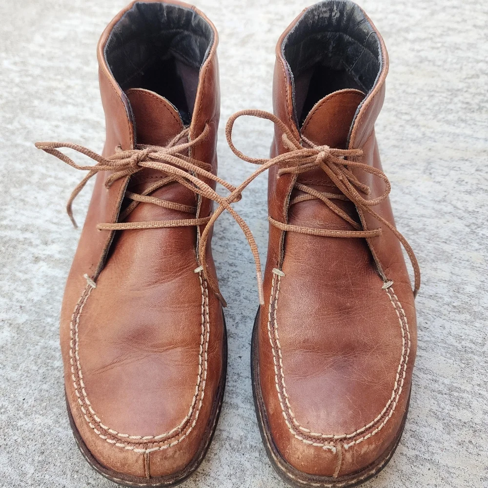 Pikolinos Mens Leather Lace-up Ankle Chukka Boots, Cognac Brown‎ Leather Sz 39